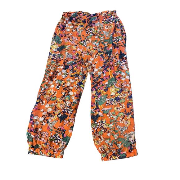Anthropologie Pants - Anthropologie Orange Floral Iris Harem Wide-Leg Pants Size S BohoChic Festival